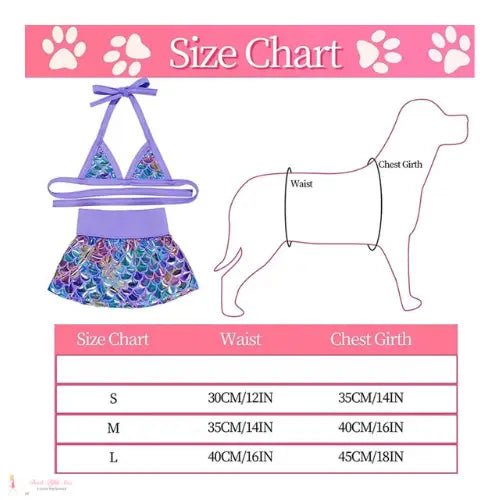 Mermaid Dog Bikini Set | Starfish Charm & Split Design | Stella & Bone - Stella & Bone