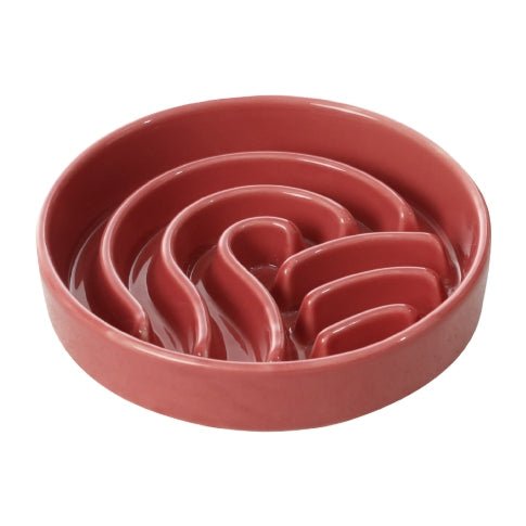 Ripple Ceramic Slow Feeder Bowl | Pink | Beige | Orange | Stella & Bone - Stella & Bone