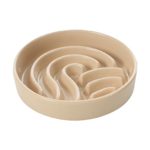 Ripple Ceramic Slow Feeder Bowl | Pink | Beige | Orange | Stella & Bone - Stella & Bone