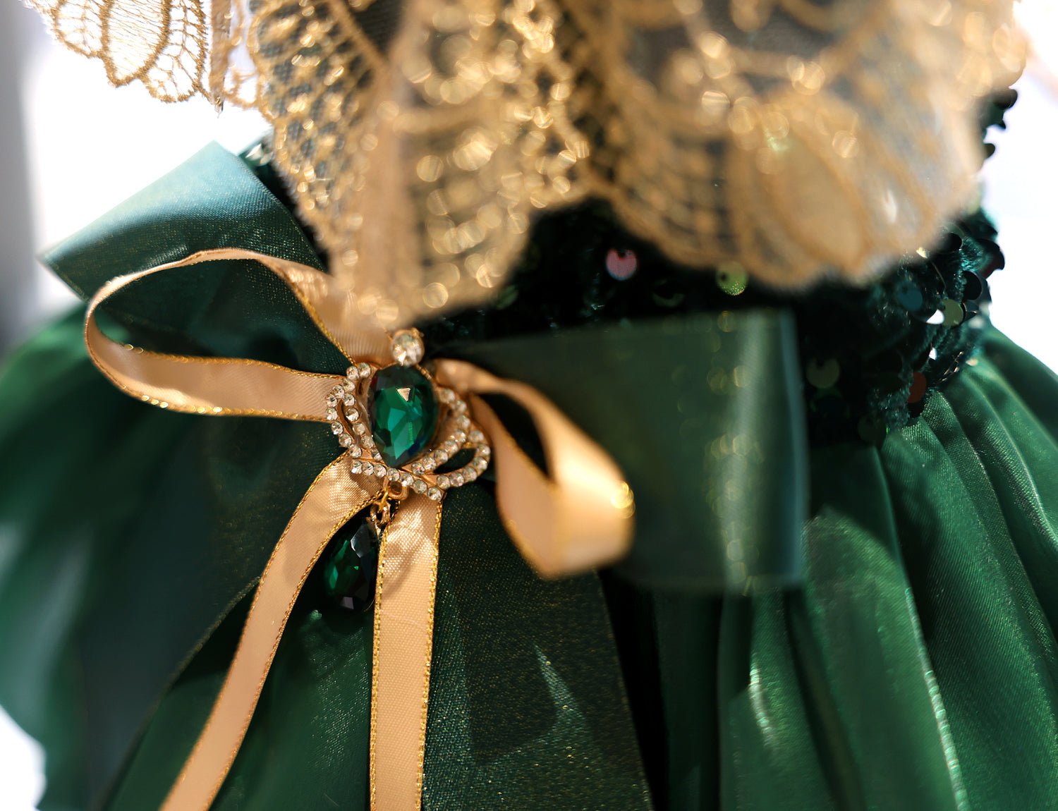 Green Velvet Emerald Pearl Dress | Dogs & Cats | Stella & Bone - Stella & Bone