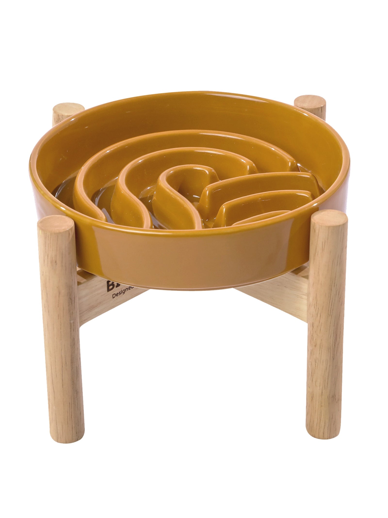 Ripple Ceramic Slow Feeder Bowl  Pink | Beige | Orange | Stella & Bone - Stella & Bone