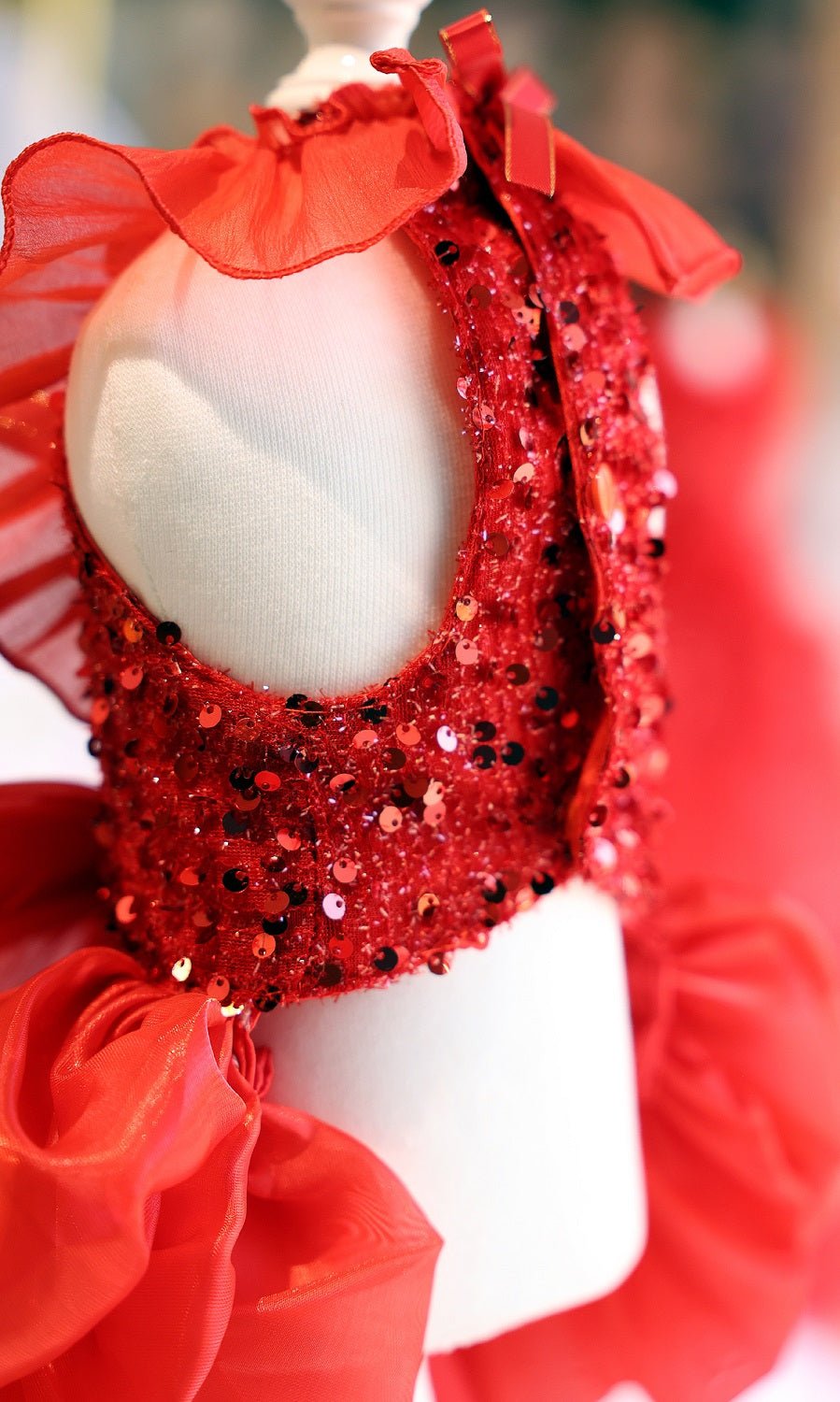 Crimson Ballgown Dog Dress | Layered Tulle Skirt | Stella & Bone