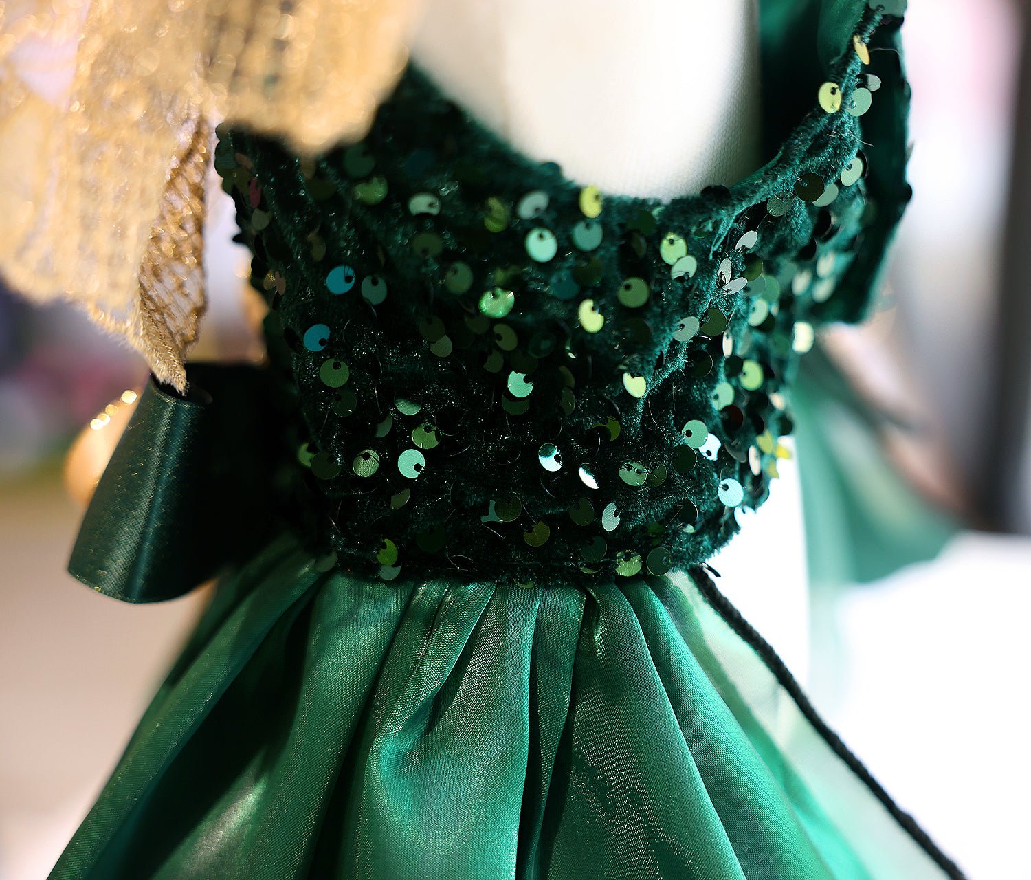 Green Velvet Emerald Pearl Dress | Dogs & Cats | Stella & Bone - Stella & Bone
