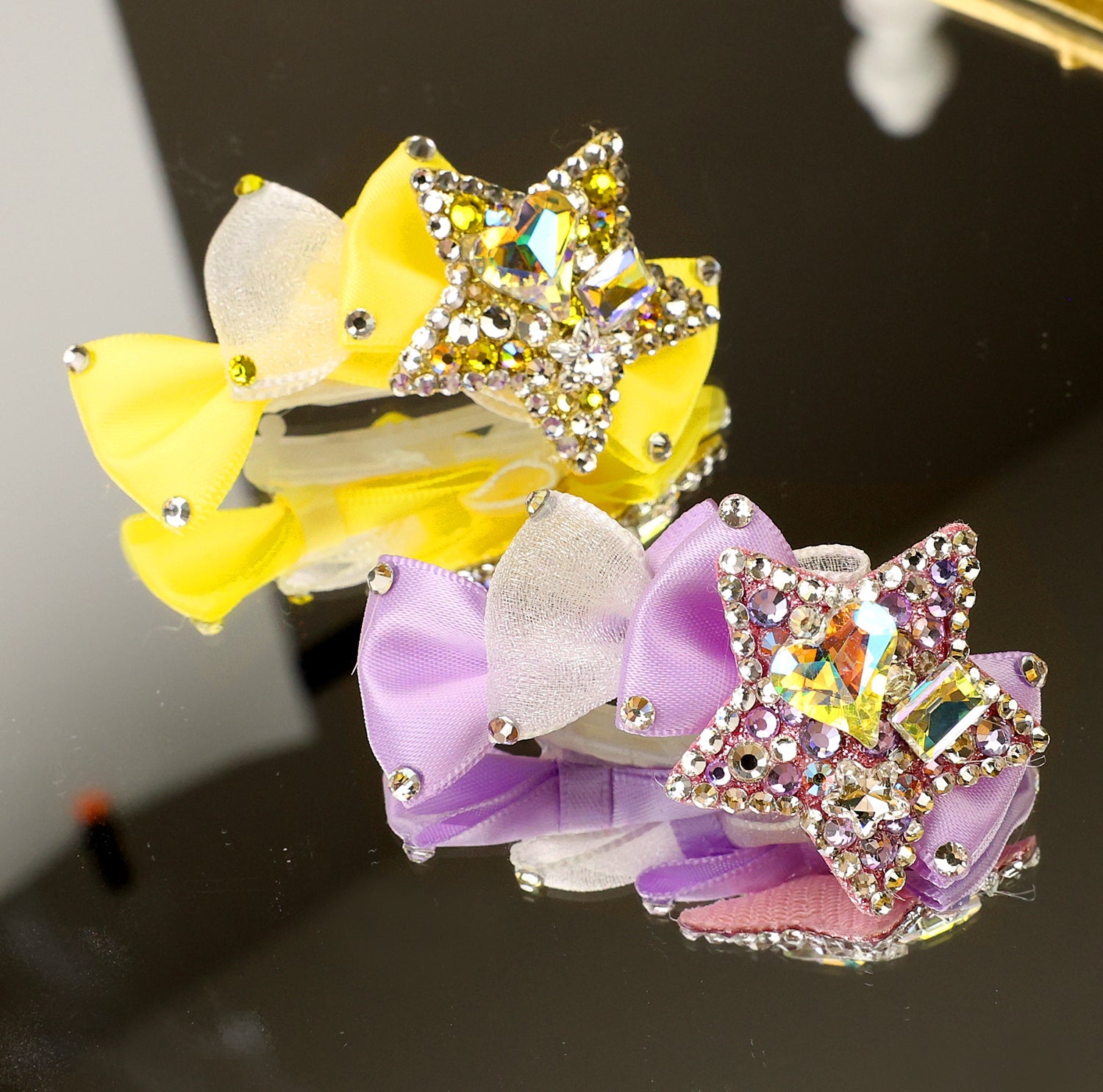 Rhinestone Star Bow Hair Clip | Pet Hair Accessory | Stella & Bone - Stella & Bone