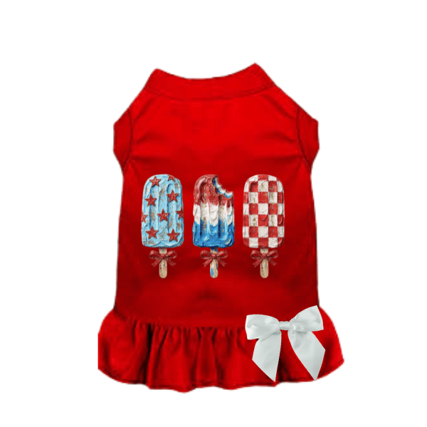 Star - Spangled Sweet Treat Dog Dress | Red & White | Stella & Bone - Stella & Bone