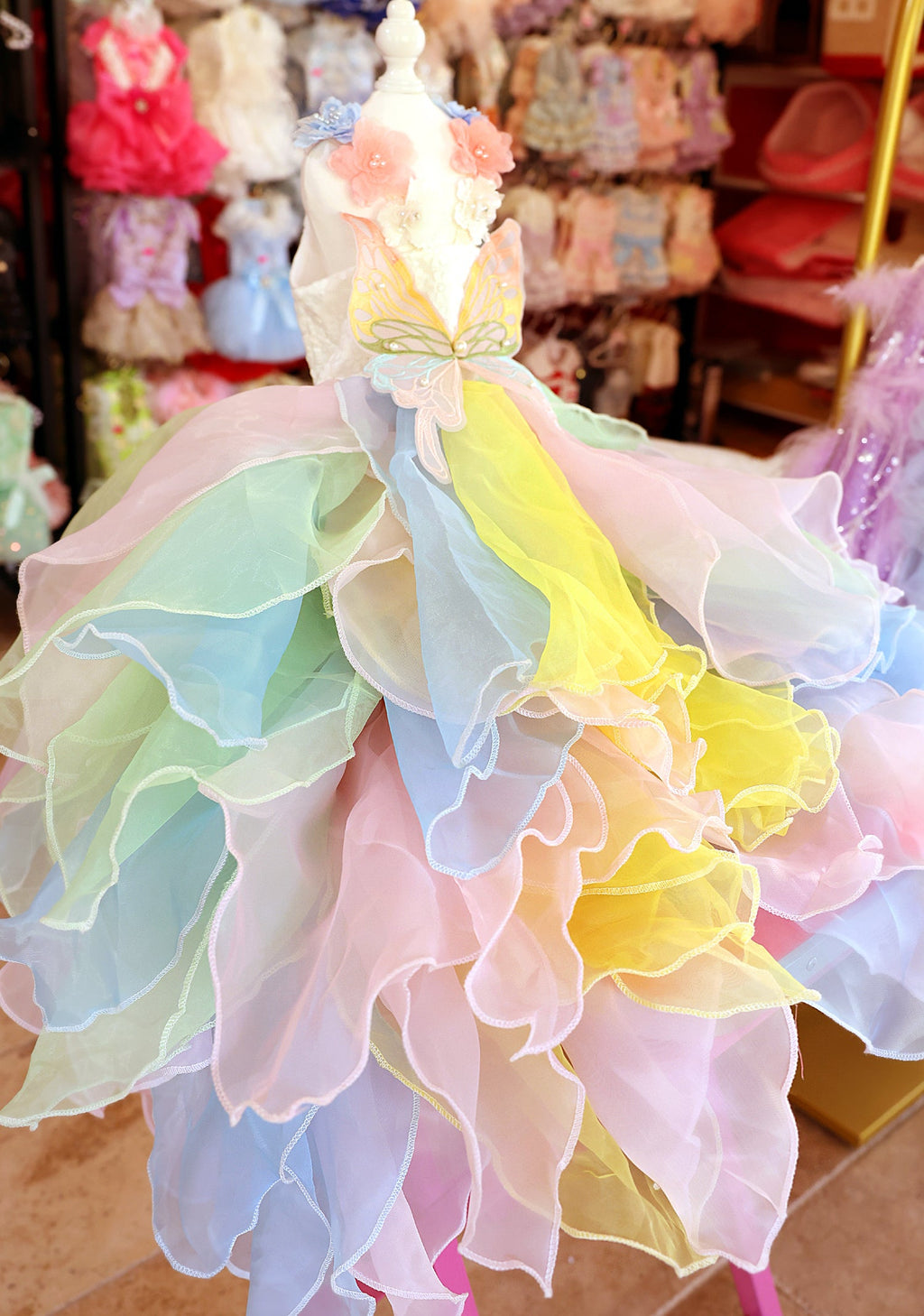Pastel Butterfly Fairy Princess Gown | Luxury Dog Clothing | Stella & Bone - Stella & Bone
