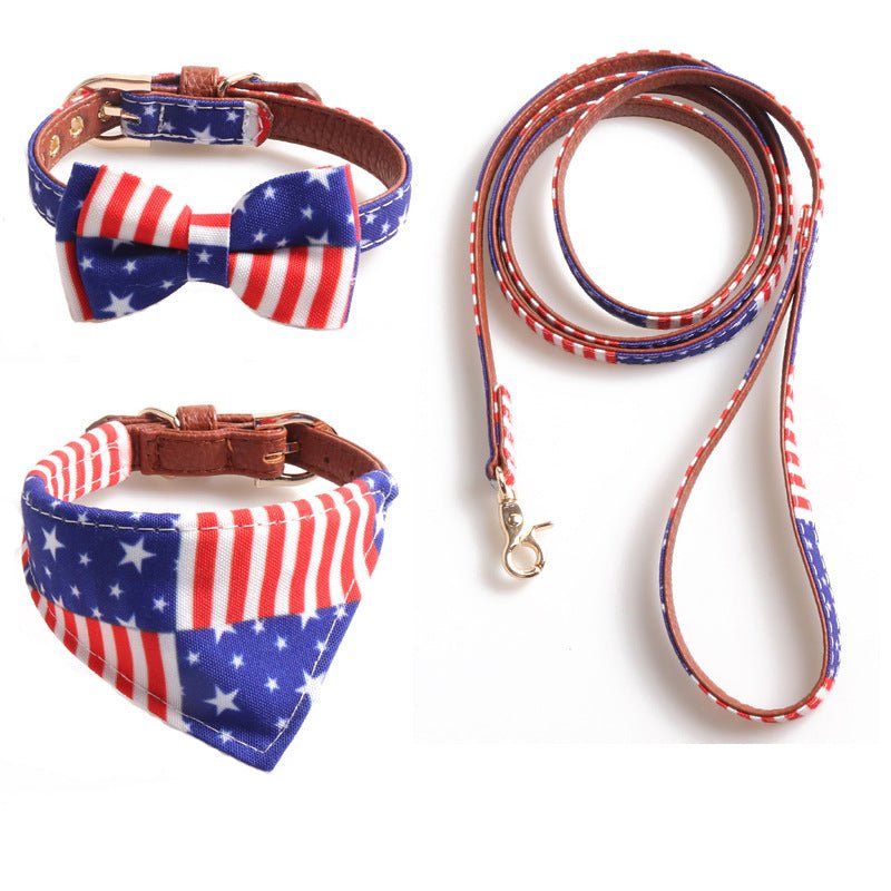 3-Piece Patriotic Dog Collar Set | Patriotic Stars & Stripes Design | Stella & Bone - Stella & Bone