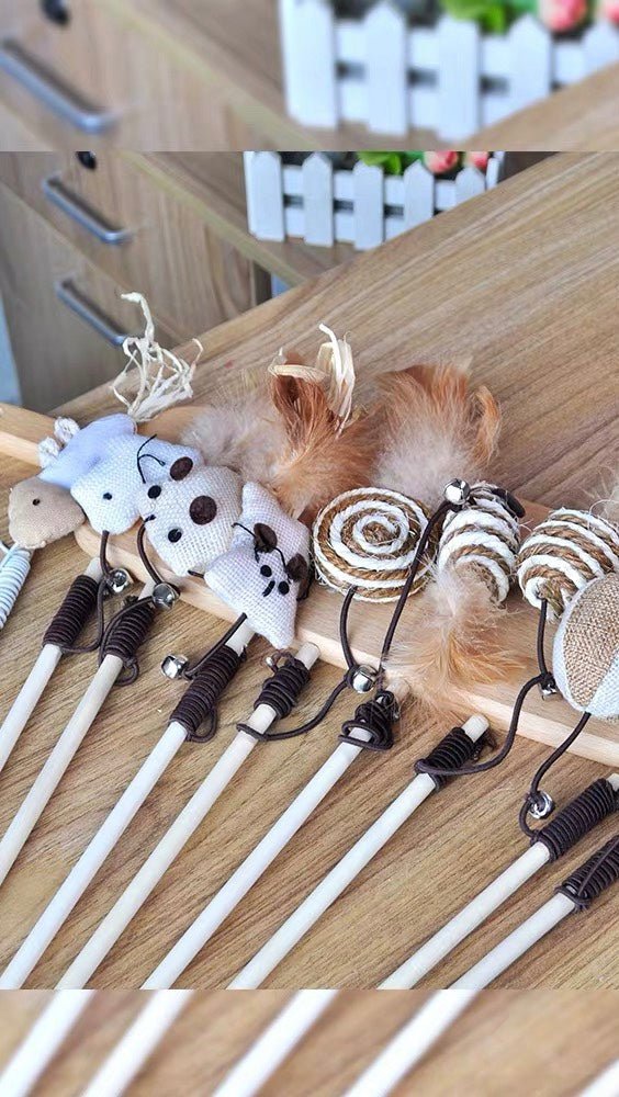 Luxury Cat Toy Set | Interactive Mice & Wand Toys | Whole Box | Stella & Bone - Stella & Bone