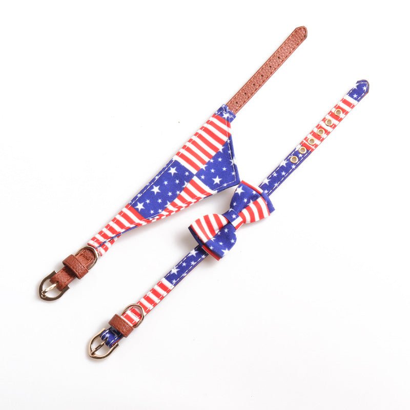 3-Piece Patriotic Dog Collar Set | Patriotic Stars & Stripes Design | Stella & Bone - Stella & Bone