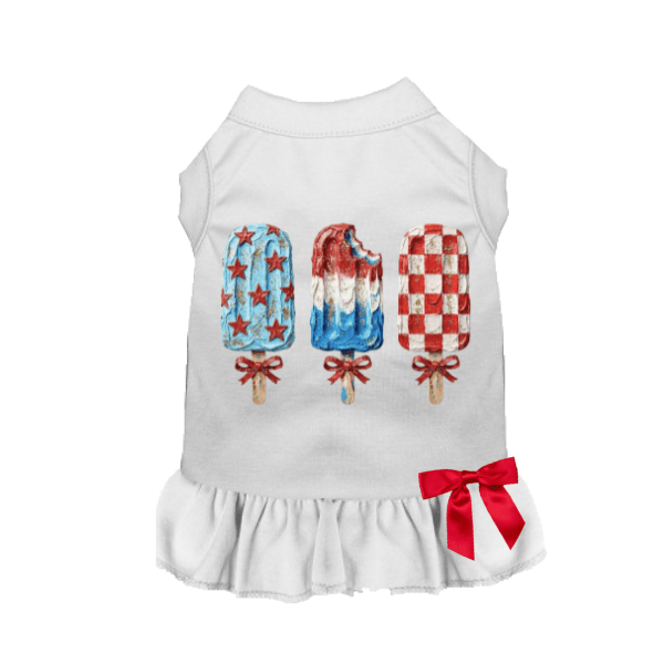 Star - Spangled Sweet Treat Dog Dress | Red & White | Stella & Bone - Stella & Bone
