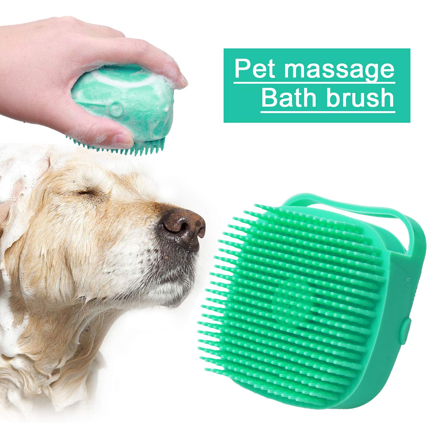 Pet Shampoo Brush & Massager | Soft Silicone | Dogs & Cats | Stella & Bone - Stella & Bone