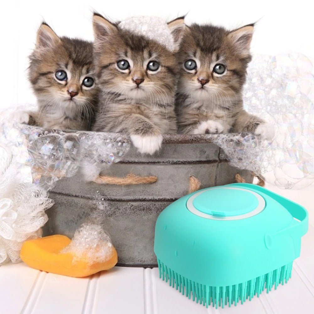 Pet Shampoo Brush & Massager | Soft Silicone | Dogs & Cats | Stella & Bone - Stella & Bone