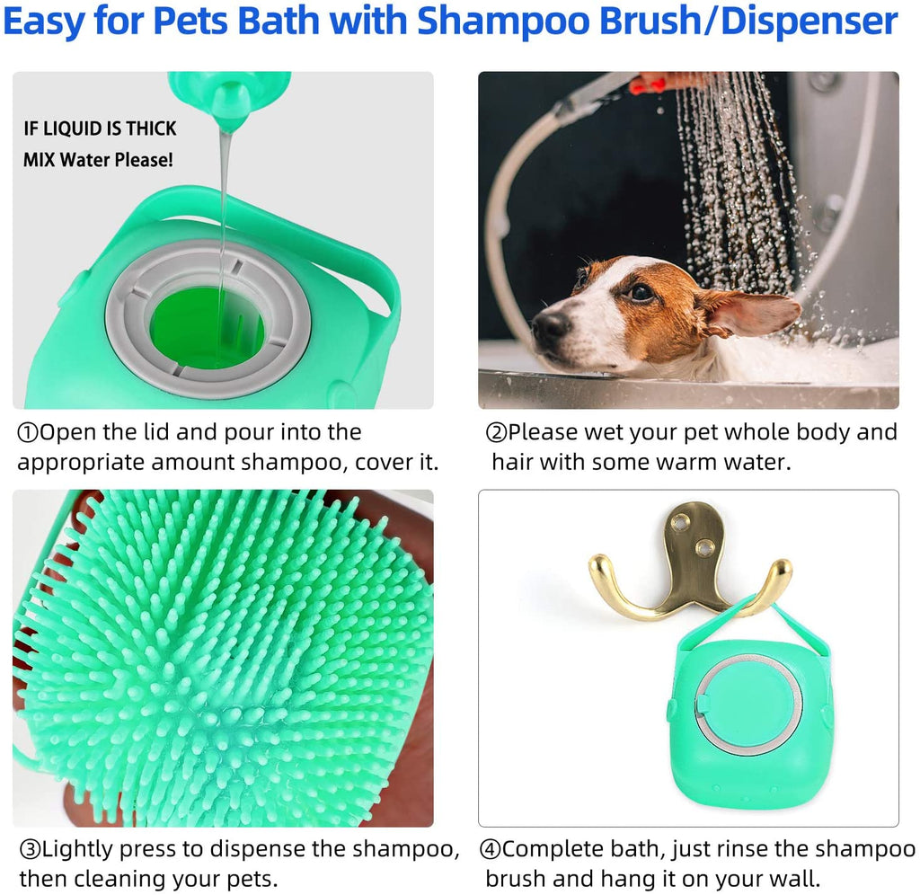 Pet Shampoo Brush & Massager | Soft Silicone | Dogs & Cats | Stella & Bone - Stella & Bone
