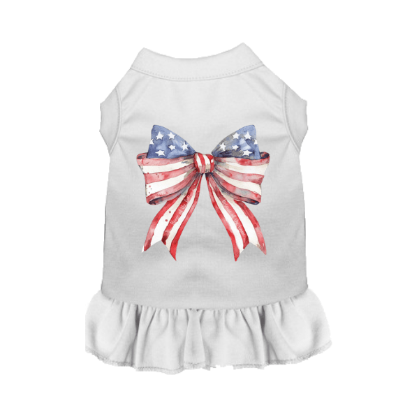 Star - Spangled Bow Couture Dog Dress | Patriotic Pet Style | Stella & Bone - Stella & Bone