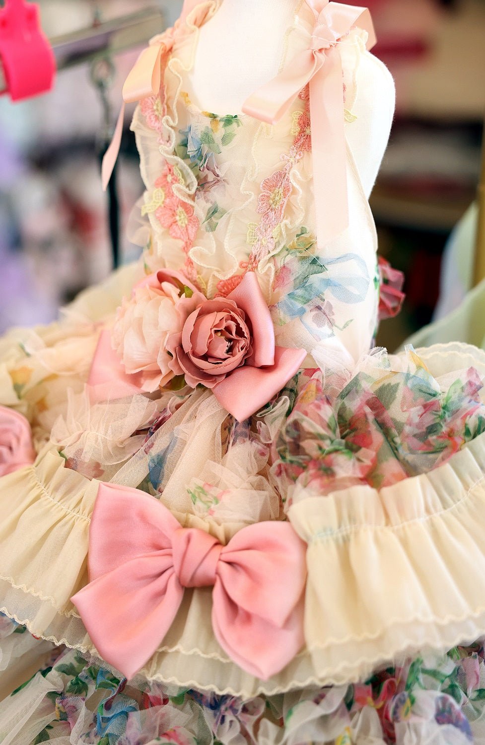 La Jardinière | Blush Floral Couture Gown | Dogs | Stella & Bone