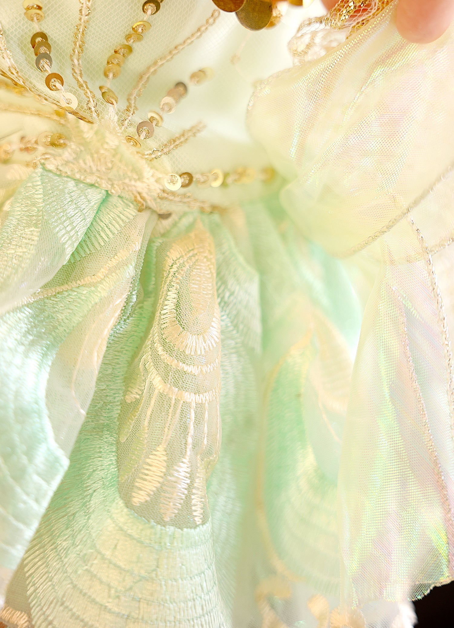 Dog Dress | Green Luxe Sequin Princess | Stella & Bone - Stella & Bone