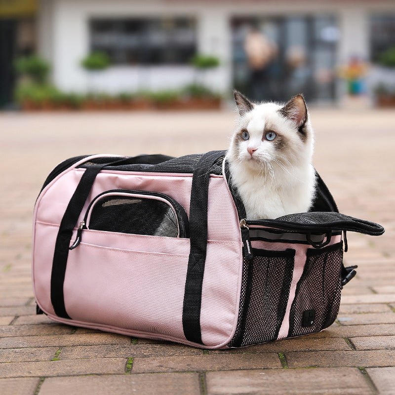 Luxury Pet Travel Carrier| Pink & Grey | Dogs & Cats | Stella & Bone