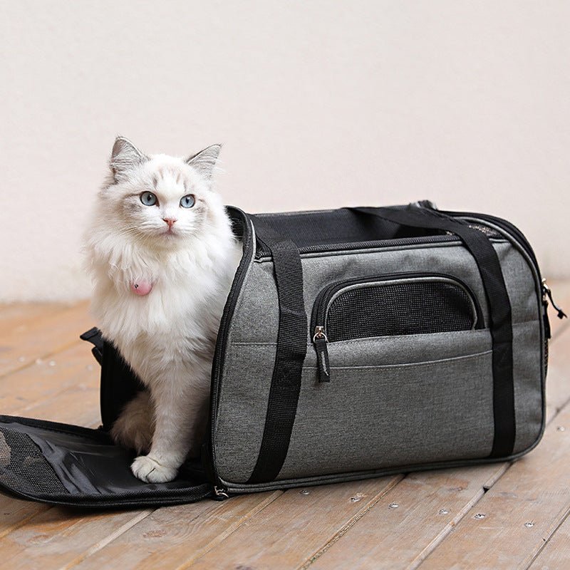 Luxury Pet Travel Carrier | Pink & Grey | Dogs & Cats | Stella & Bone