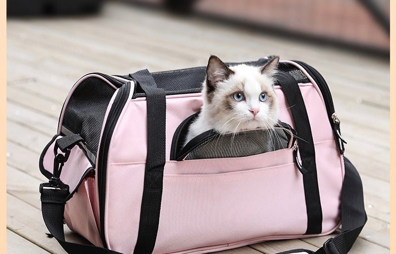 Luxury Pet Travel Carrier | Pink & Grey | Dogs & Cats | Stella & Bone