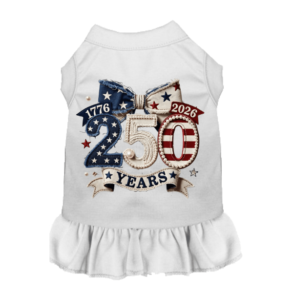 Liberty Heiress 250 Couture Dog Dress | Red & White | Stella & Bone - Stella & Bone
