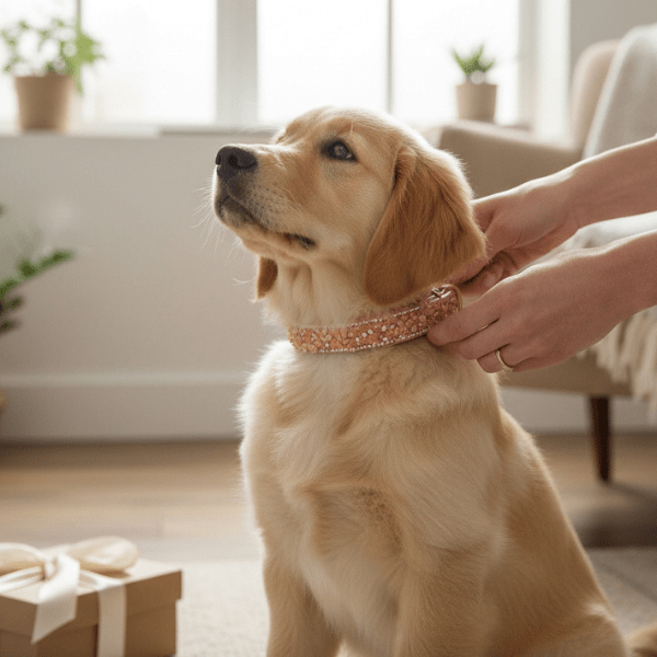 Blush Soleil Crystal Dog Collar | Stella & Bone - Stella & Bone