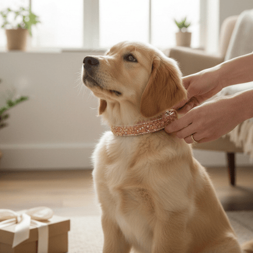 Blush Soleil Crystal Dog Collar | Stella & Bone - Stella & Bone