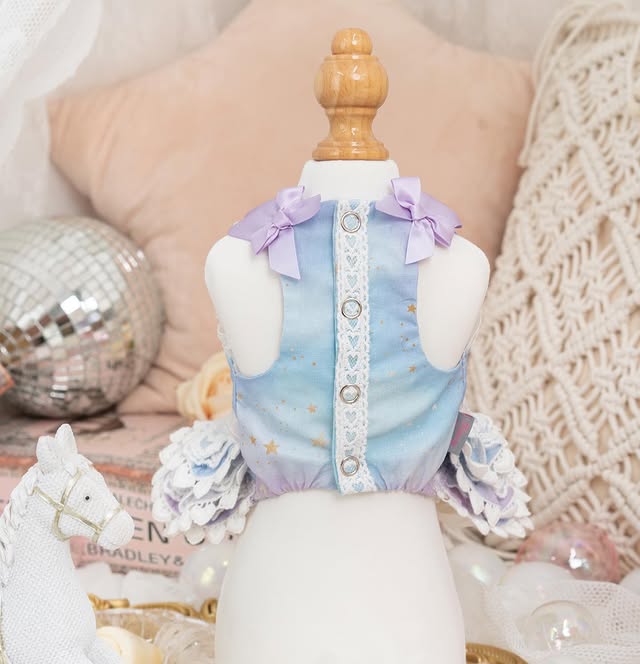 Royal Frost Ruffle Dress | Luxury Dog Clothing | Stella & Bone - Stella & Bone