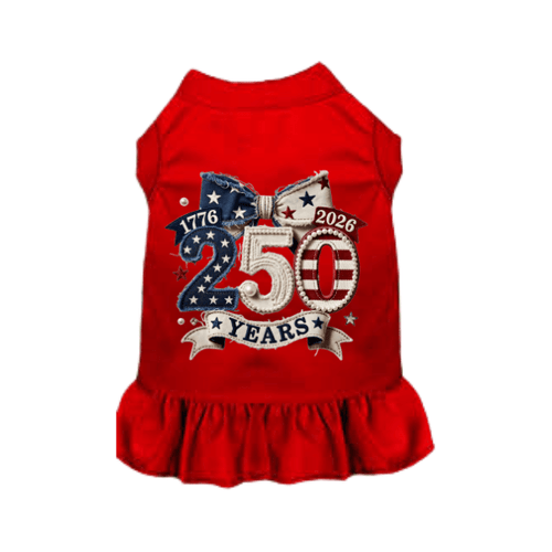 Liberty Heiress 250 Couture Dog Dress | Red & White | Stella & Bone - Stella & Bone