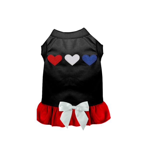 All - American Darling Dog Dress | Patriotic Embroidered Bow | Stella & Bone - Stella & Bone