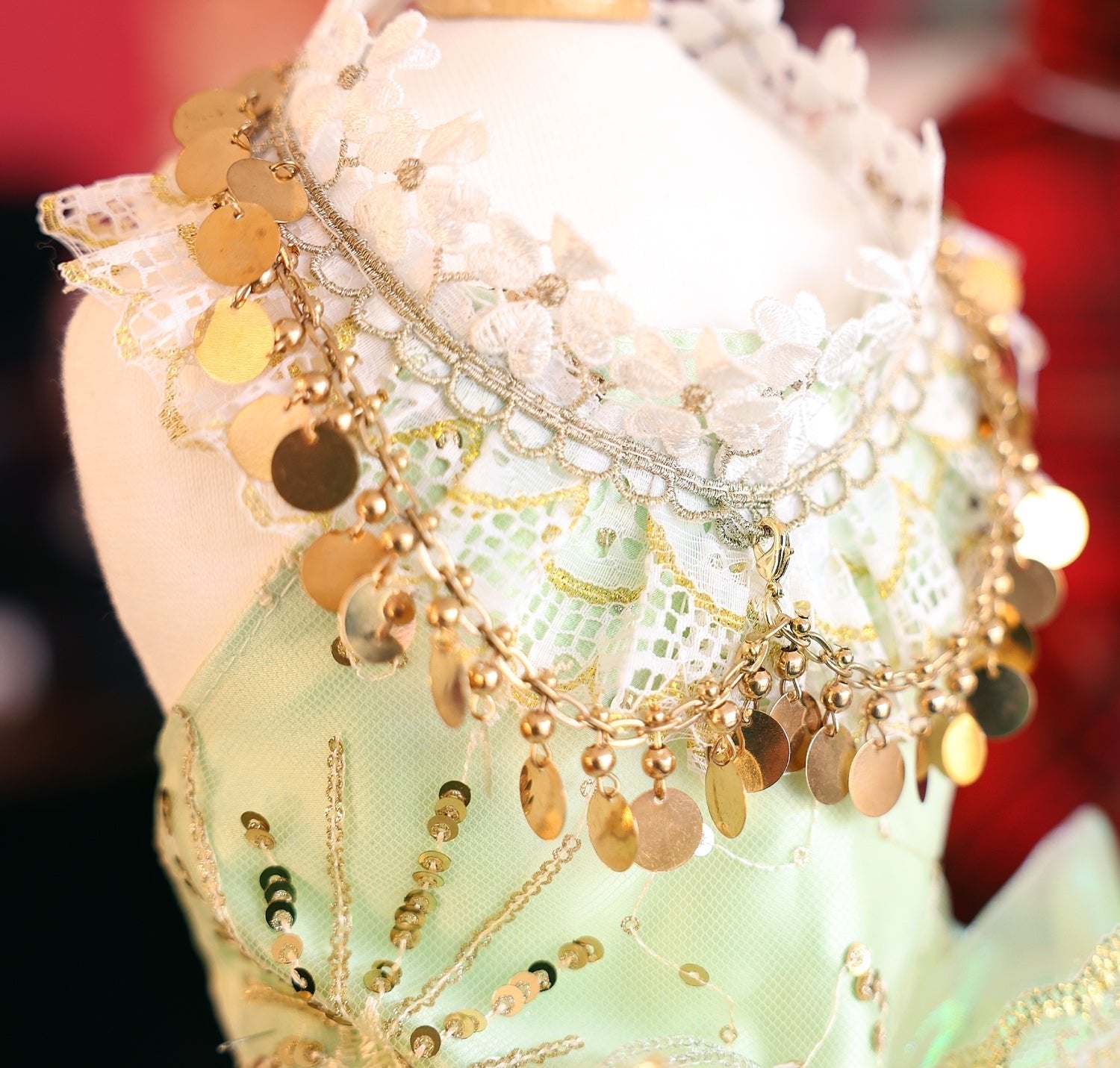 Dog Dress | Green Luxe Sequin Princess | Stella & Bone - Stella & Bone