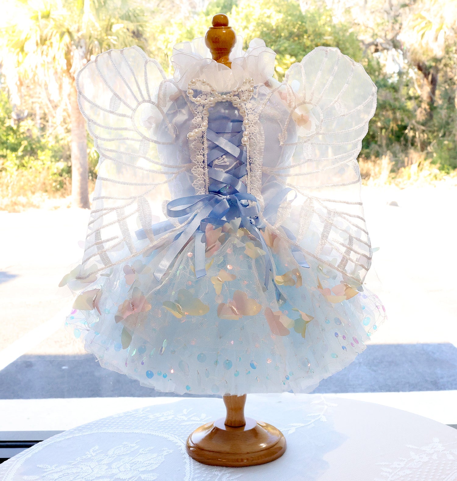 Winged Tulle Dog Dress | Wings & Tulle | Blue & Purple | Stella & Bone