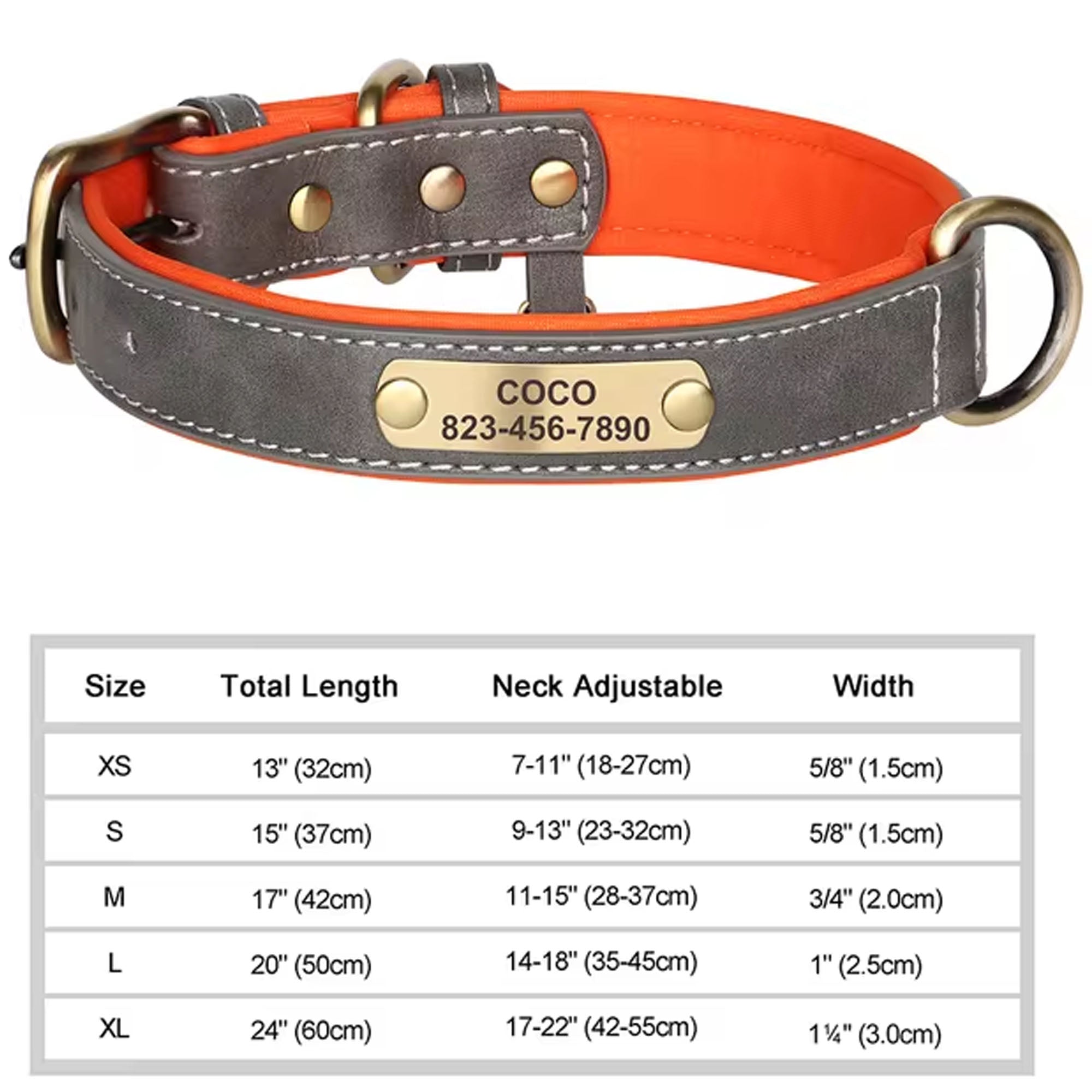 Personalized Dog Collar | Custom Engraved PU Leather | 4 Designs & 5 Sizes | Stella & Bone - Stella & Bone