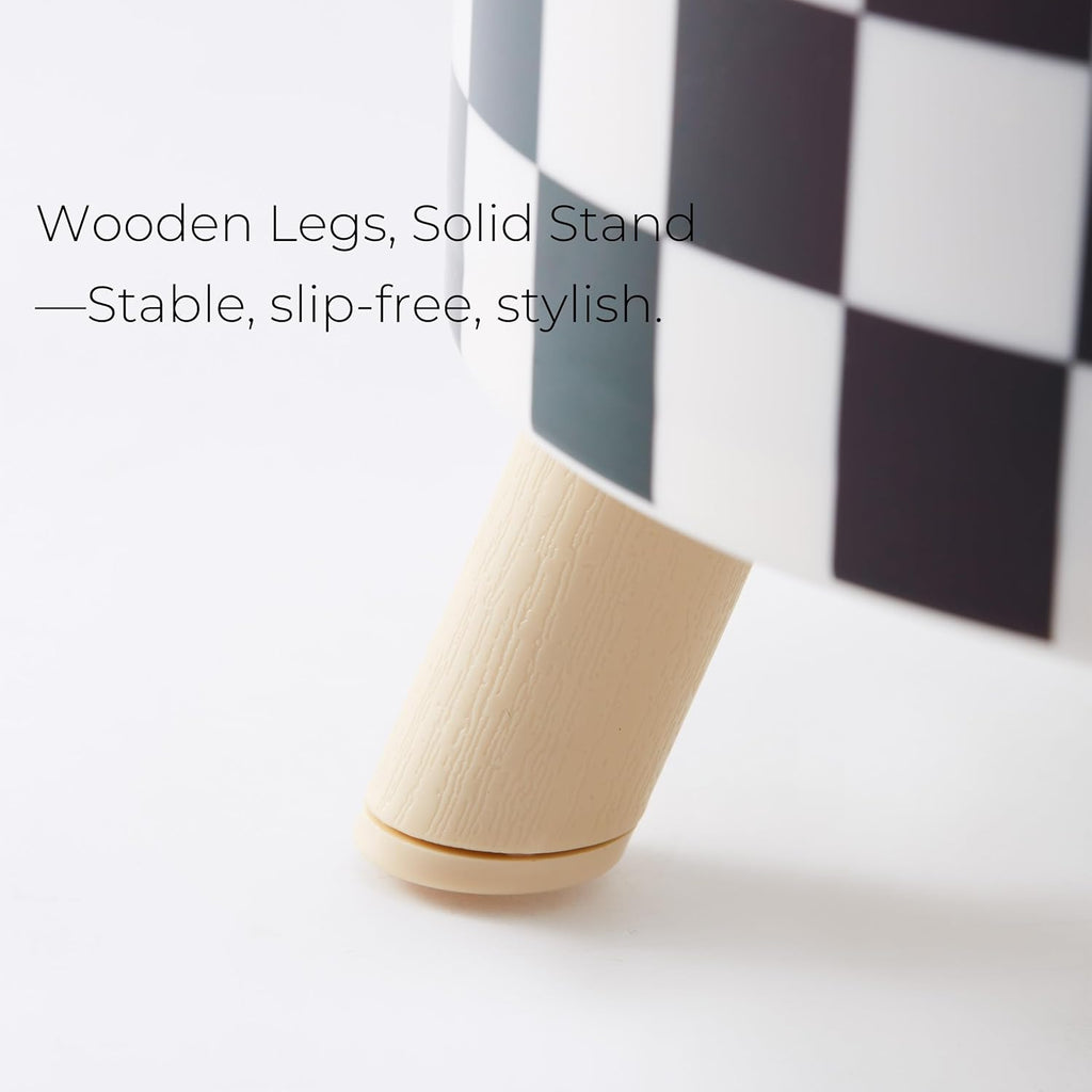Elevated Pet Bowl with Legs | Checkered Stainless Steel | Stella & Bone - Stella & Bone