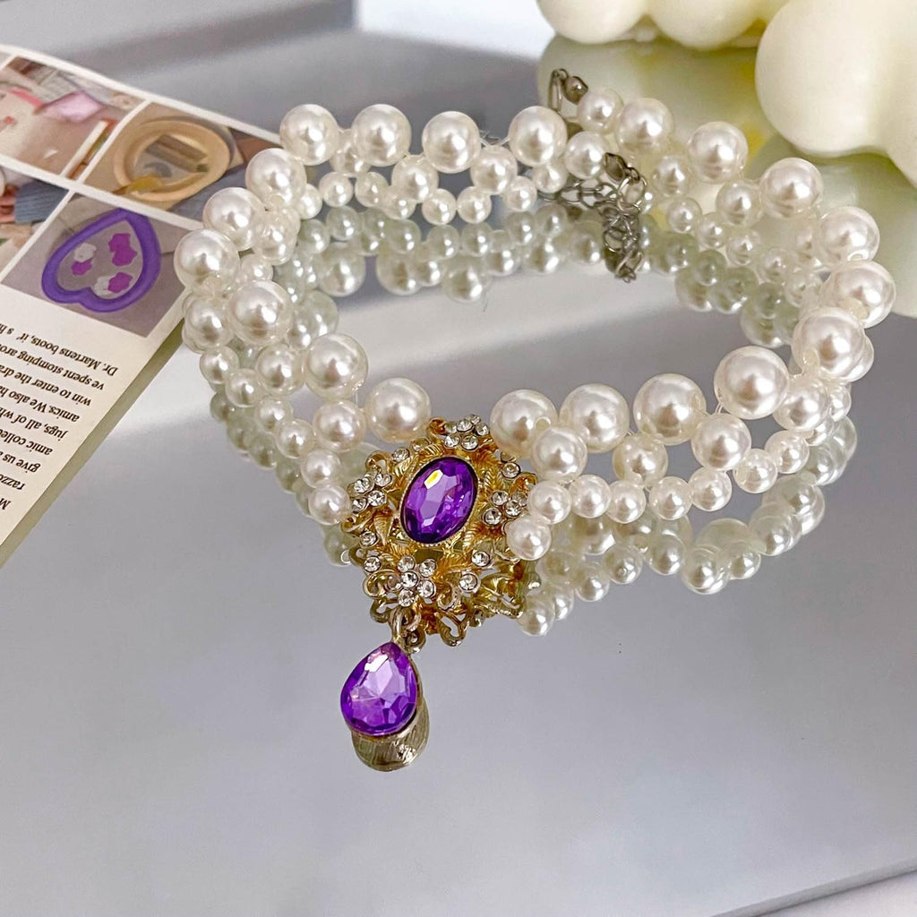 Royal Pearl Gem Pendant Pet Necklace | Luxury Dog & Cat Jewelry | Stella & Bone - Stella & Bone