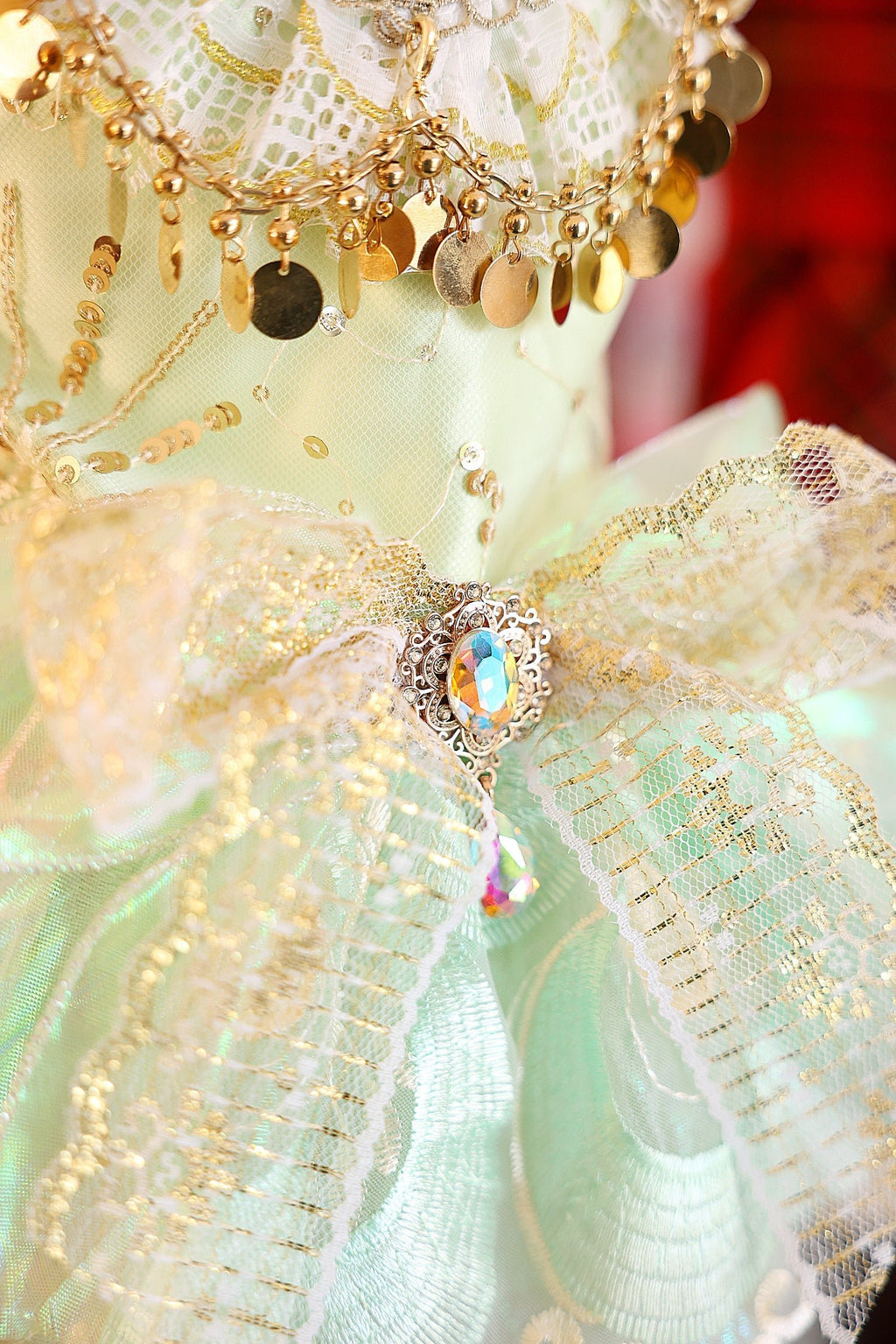 Dog Dress | Green Luxe Sequin Princess | Stella & Bone - Stella & Bone