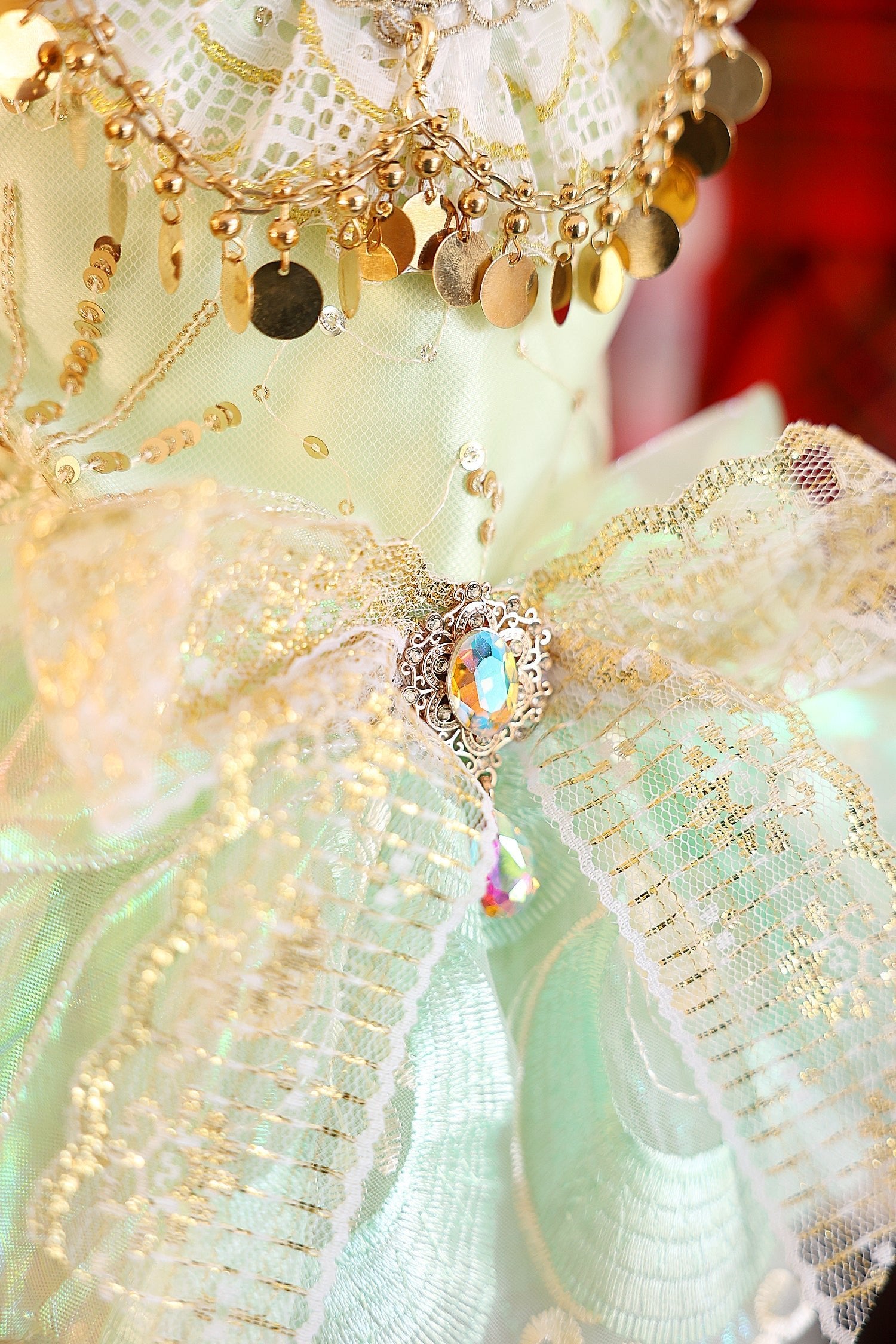 Dog Dress | Green Luxe Sequin Princess | Stella & Bone - Stella & Bone