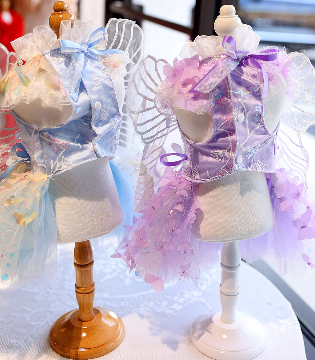 Winged Tulle Dog Dress | Wings & Tulle | Blue & Purple | Stella & Bone