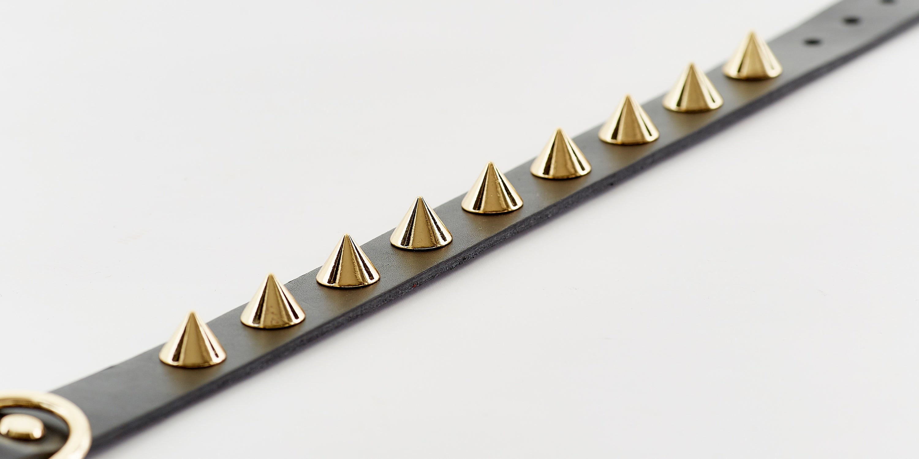 Golden Spike Leather Collar | Dogs | Stella & Bone - Stella & Bone