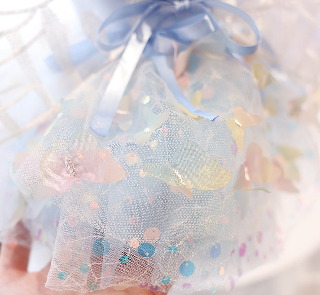 Winged Tulle Dog Dress | Wings & Tulle | Blue & Purple | Stella & Bone