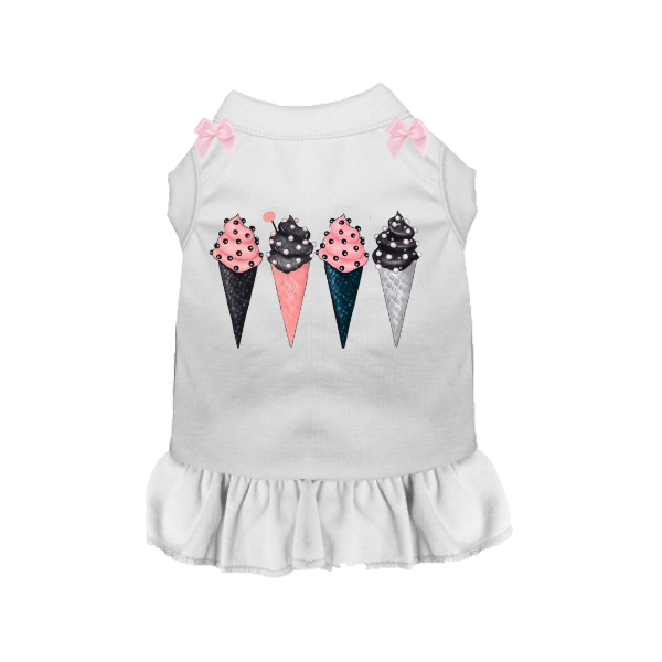 Gelato Glam Couture Dog Dress | Ruffled Skirt & Bow Accents | Stella & Bone - Stella & Bone