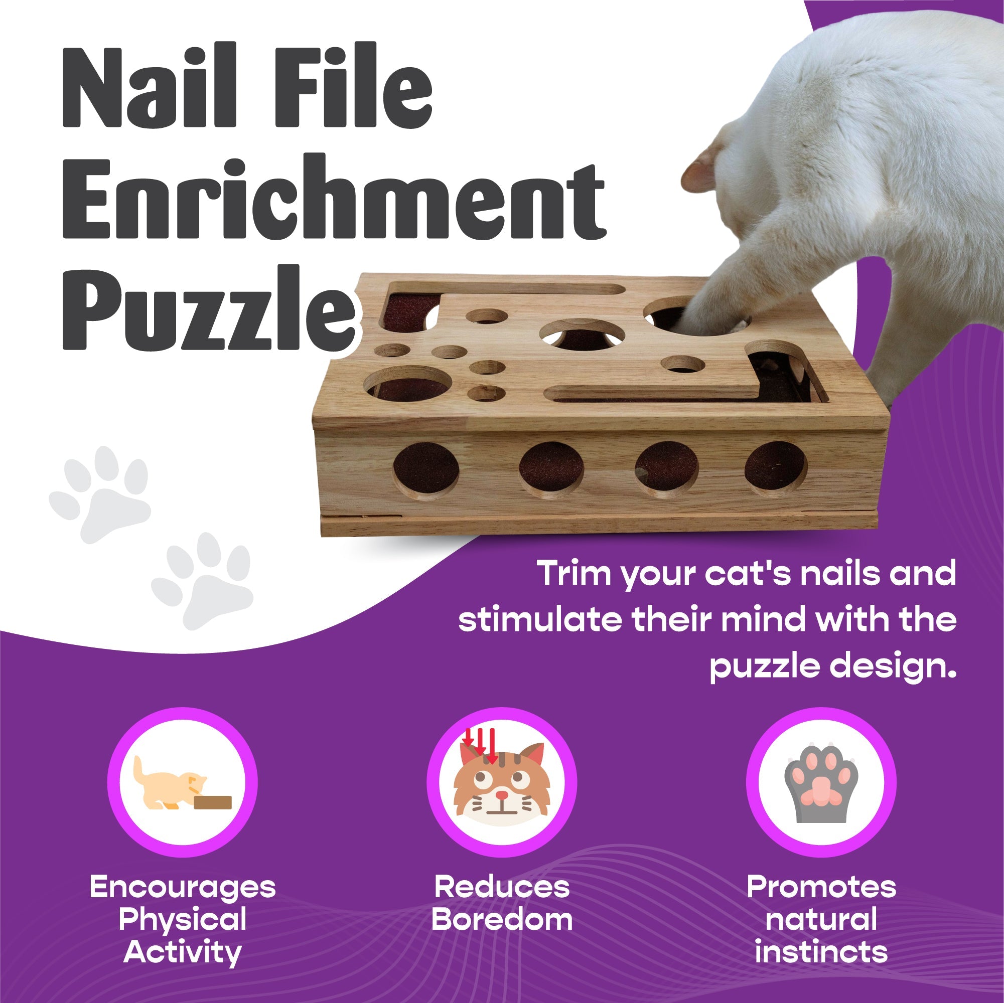 Cat Nail File Enrichment Box | Stress - Free Nail Care | Stella & Bone - Stella & Bone