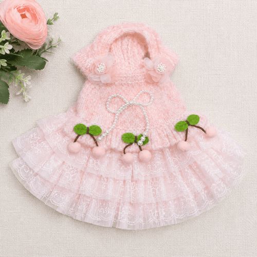 Cherry Blossom Knit Dress Dogs & Cats | Stella & Bone