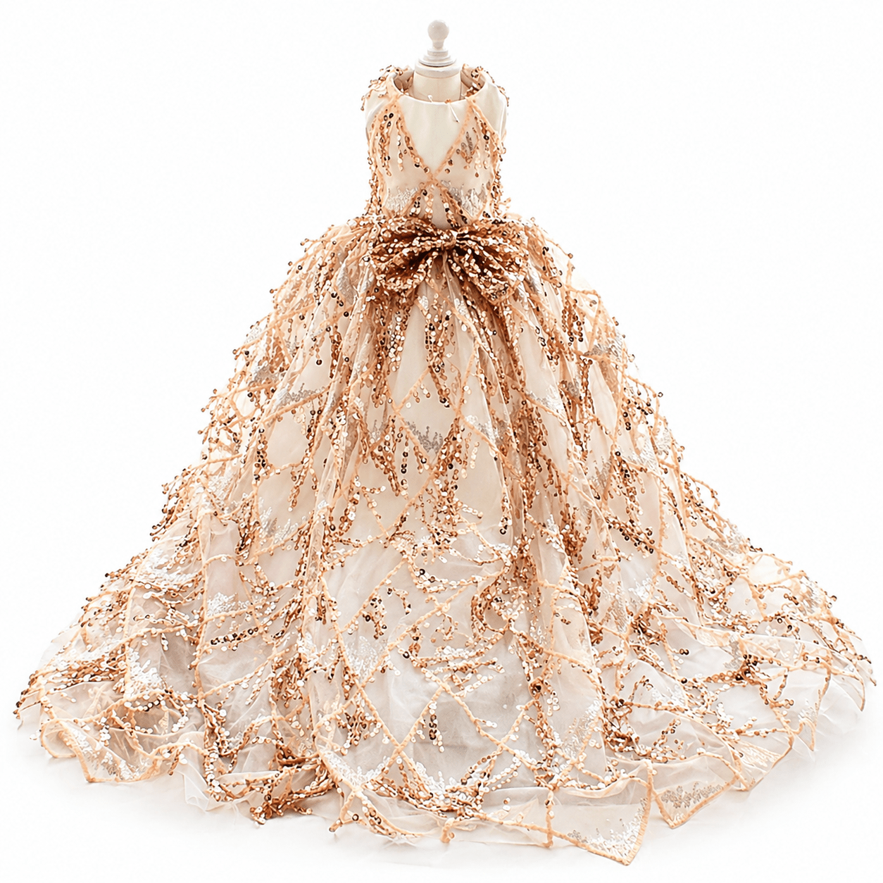 Gold Sequin Couture Evening Gown | Luxury Dog Clothing | Stella & Bone - Stella & Bone