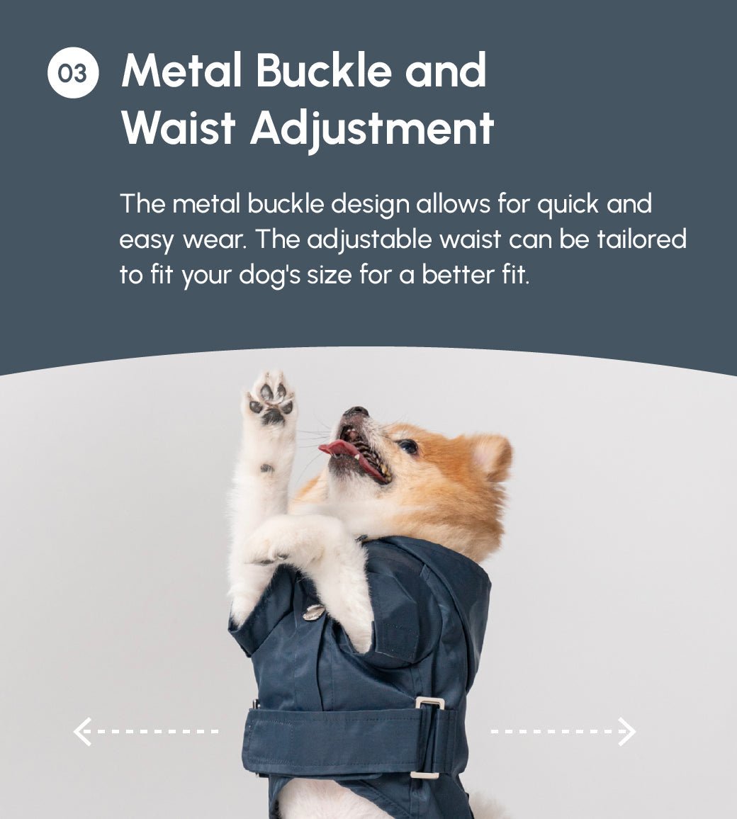 Blue Urban Rain Coat | Water - Repellant Dog Coat | Blue | Stella & Bone