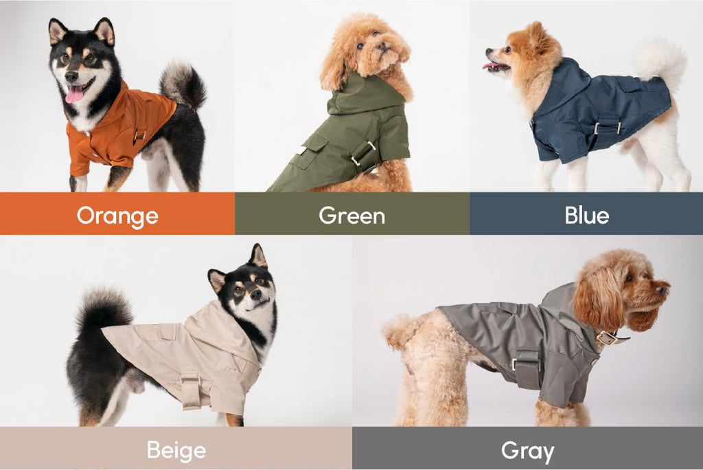 Blue Urban Rain Coat | Water - Repellant Dog Coat | Blue | Stella & Bone
