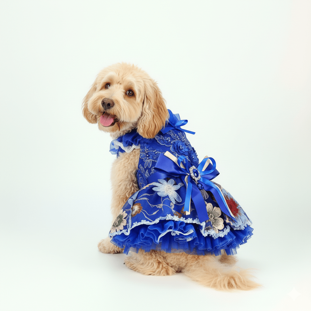 Royal Blue Blossom Dress | Dogs & Cats | Stella & Bone - Stella & Bone