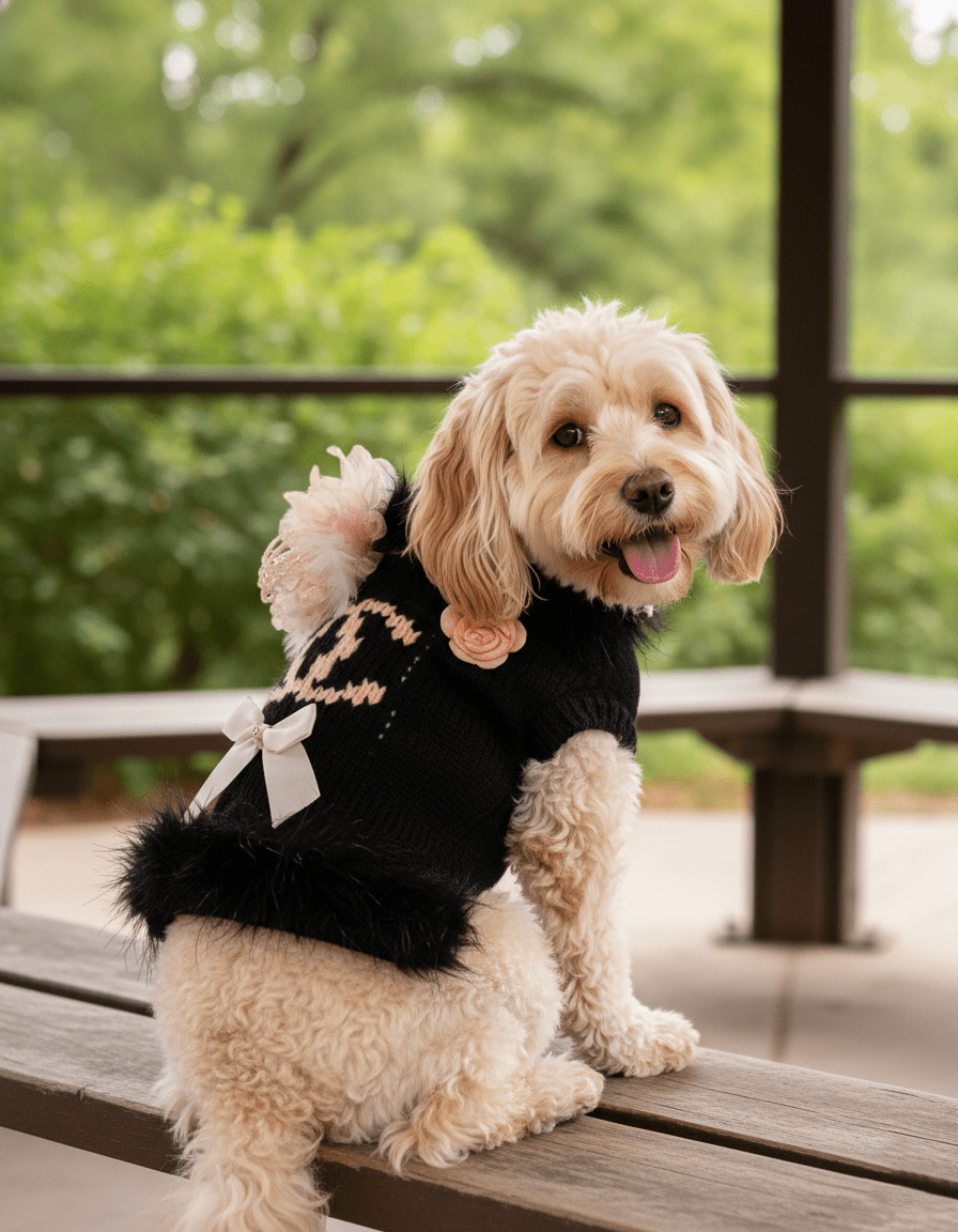 Bow & Knit Dog Sweater Dress | Stella & Bone
