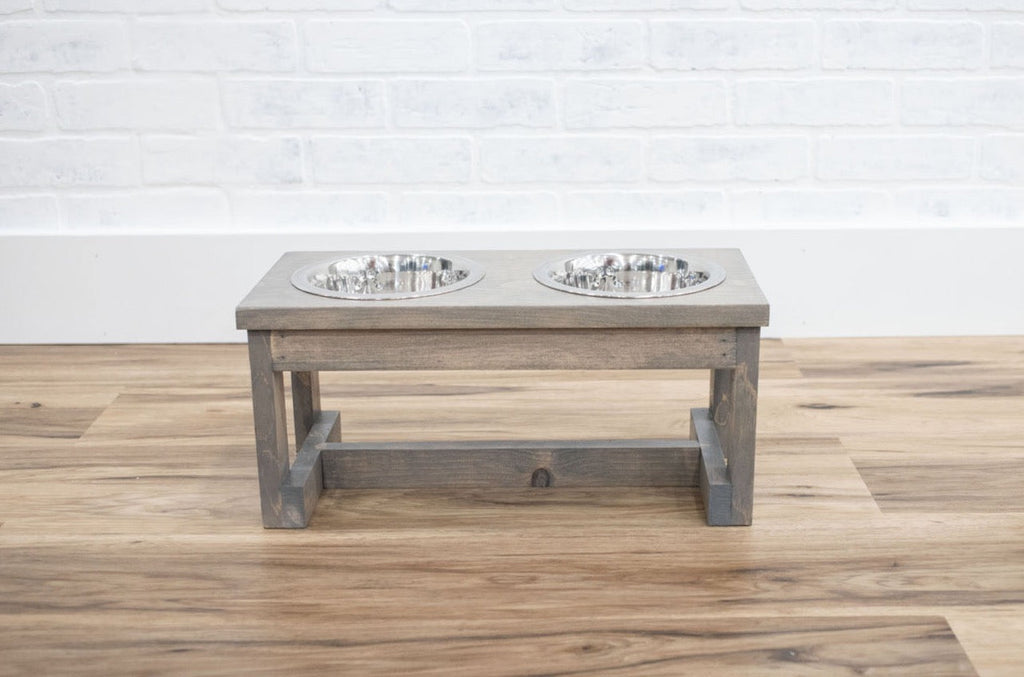 Handmade Dog Bowl Stand | Raised Feeder with Stainless Steel Bowls | Stella & Bone - Stella & Bone