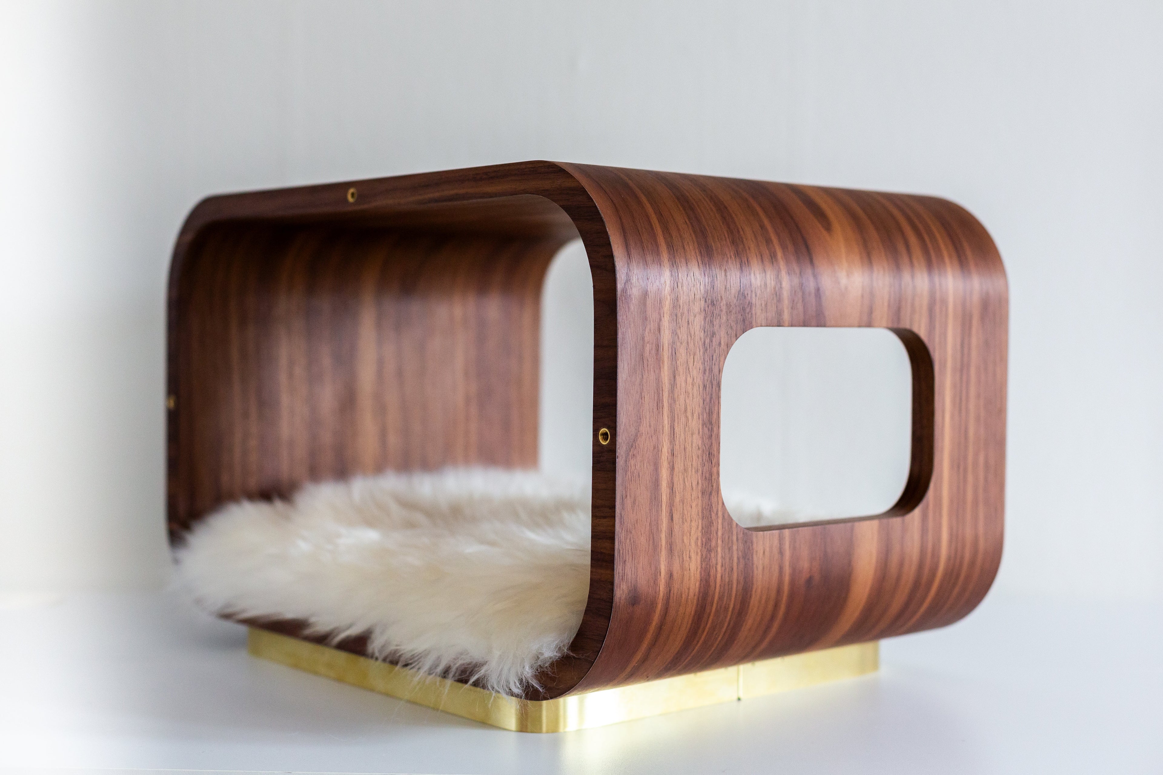 The Artisan Sculpt Bed | Walnut Finish | Stella & Bone