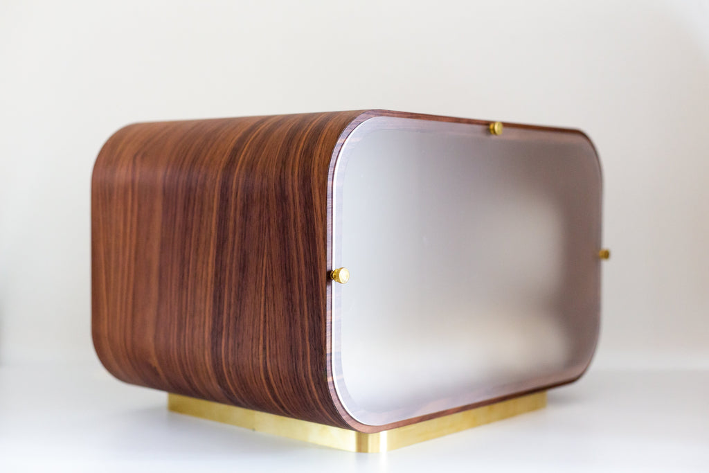 The Artisan Sculpt Bed | Walnut Wood Finish | Stella & Bone